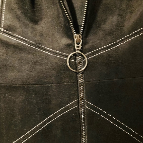 Black suede BCBG Maxazria dress - Picture 6 of 8